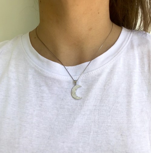 Collana Argento Luna E Zirconi La Griffe Gioielleria CLL01 